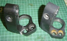 Broken and replacement LH bar clamp
