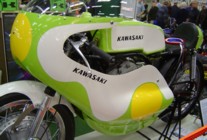 Nice restored H1R race bike on the Kawasaki Triples Club stand